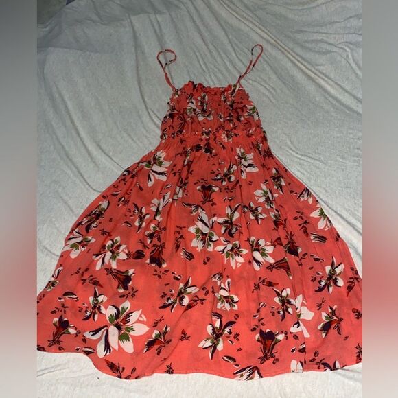 NWOT FREE PEOPLE Intimately Jolene Mini Slip Dress in Red Combo size small - Picture 1 of 4